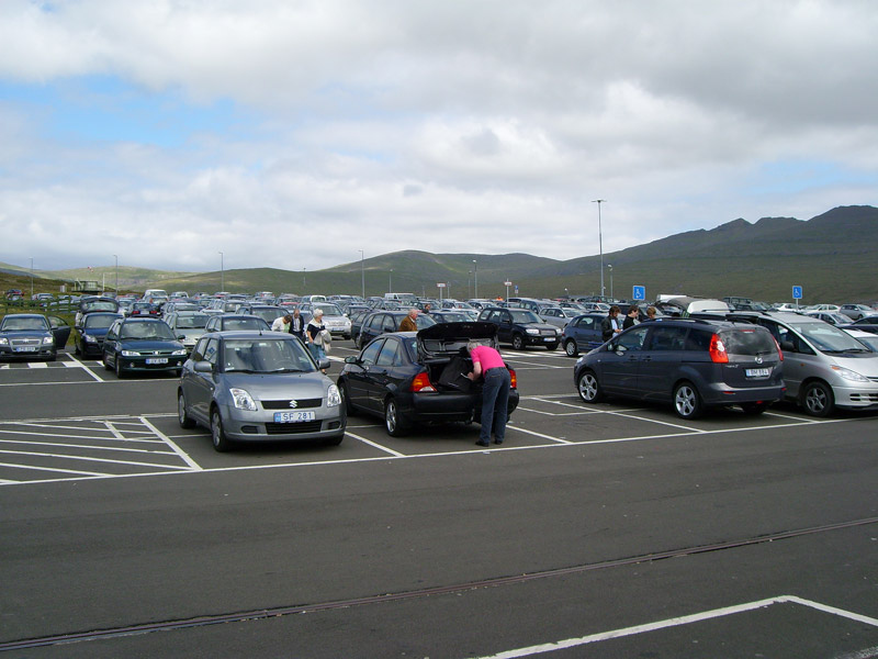 P-pladsen ved Vágar lufthavn